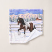 Brown Bay Gypsy Vanner Draft Horse (Gant de toilette)