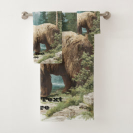 Brown Bear Bad Handdoek