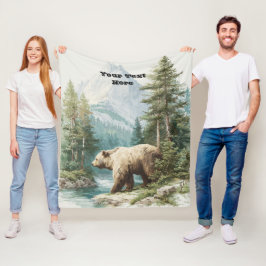 Brown Bear Fleece Deken