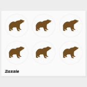 BROWN BEAR RONDE STICKER (Vel)
