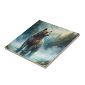 Brown Bear Square Paper Coaster Tegeltje (Zijkant)