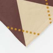 Brown Beige Autumn Herfst Argyle Diamond Pattern Fleece Deken (Hoek)