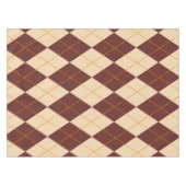 Brown Beige Autumn Herfst Argyle Diamond Pattern Tafelkleed (Voorkant (Horizontaal))