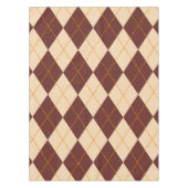 Brown Beige Autumn Herfst Argyle Diamond Pattern Tafelkleed (Voorkant)