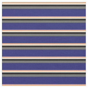 Brown, Beige, Black, Dim Grey en Midnight Blue Stof