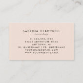 Brown Beige Rust Terrazzo Pattern Interior Design Visitekaartje (Achterkant)