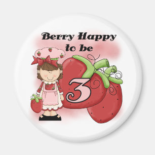 Brown Berry 3rd Birthday T-shirts en cadeautjes Magneet