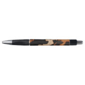 Brown Black Cream Faux Cow Print Pen (Voorkant)