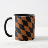 Brown Black Harlequin Diamonds Checkers Design  Mok (Links)