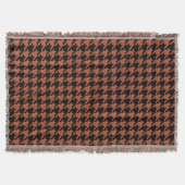 Brown Black Houndstooth Check Deken (Voorkant)