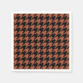 Brown Black Houndstooth Check Servet (Voorkant)