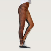 Brown Black Southwest Faux Koeienhuid Leggings (Rechts)