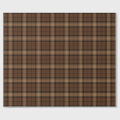 Brown Black Tartan Pset Scottish Kilt Pattern Cadeaupapier (Vlak)