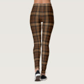 Brown Black Tartan Pset Scottish Kilt Pattern Leggings (Achterkant)