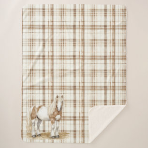 Brown Blanc Horse Plaid Stripes