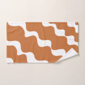 Brown blanc slaning vagues motif (Serviette à main)