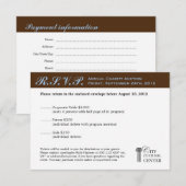 Brown bleu business gala événement entreprise RSVP (Devant / Derrière)