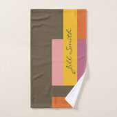 Brown bloc jaune moderne (Serviette à main)