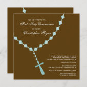 Brown Blue Rosary First Heilige Communauteit Uitno Kaart (Voorkant / Achterkant)