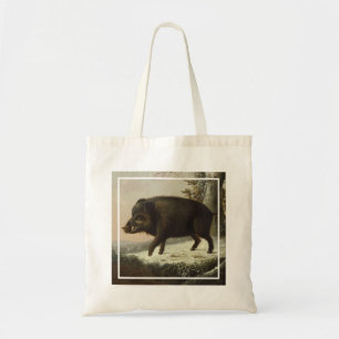  Brown Boar Hunting Schilderij, Wildlife Art Tote Bag
