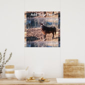 Brown Boerderij Horse Raleigh Poster (Keuken)