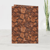 Brown Boho Floral Kaart (Achterkant)