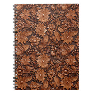 Brown Boho Floral Notitieboek