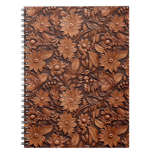 Brown Boho Floral Notitieboek (Voorkant)