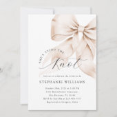 Brown Bow Bruids Douche Uitnodiging (Voorkant)