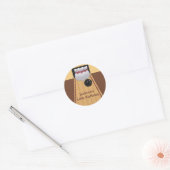 Brown Bowling Birthday Party Sticker (Envelop)