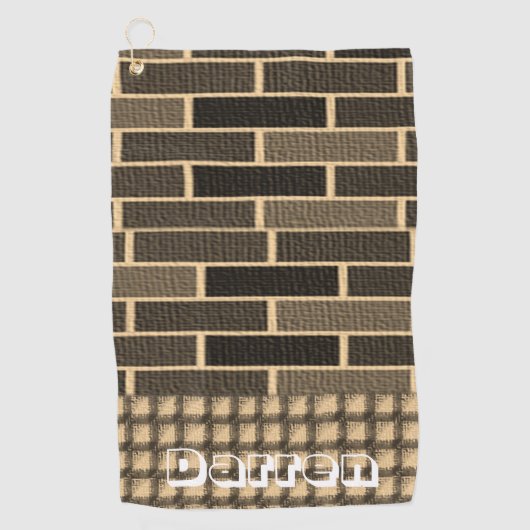 Brown Brick Golf Towel Golfhanddoek (Voorkant)