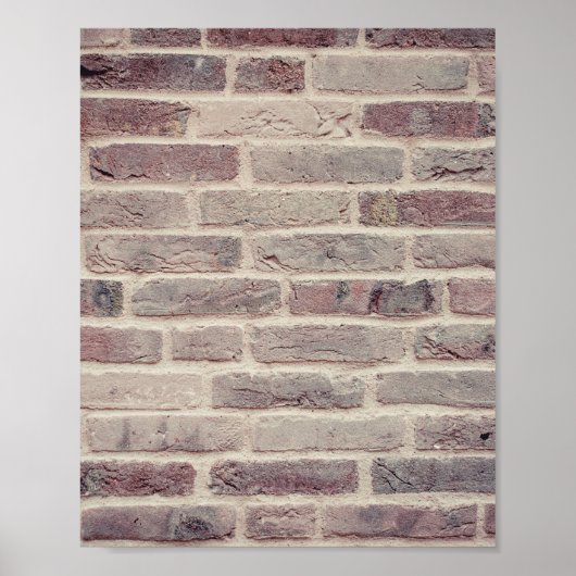 Brown Brick Wall Poster (Voorkant)