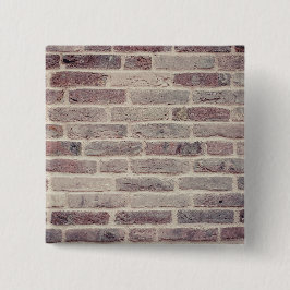 Brown Brick Wall Vierkante Button 5,1 Cm