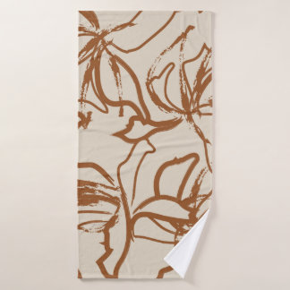 Brown brosse florale brokies sans couture motif ba