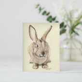 "Brown Bunny" Animal art Briefkaart (Staand voorkant)
