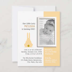 Brown Bunny Foto Birthday Kaart