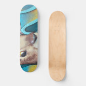 Brown Bunny Rabbit Mural Skateboard (Voorkant)