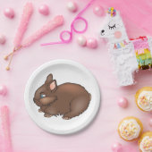 Brown Bunny Rabbit Papieren Bordje (Feest)