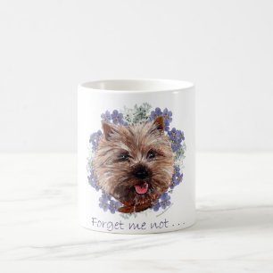 Brown Cairn Terrier Vergeet me-niet Koffiemok