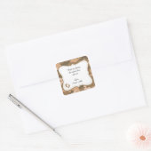 Brown Camo Baby shower Favoriete label w/feet (Envelop)