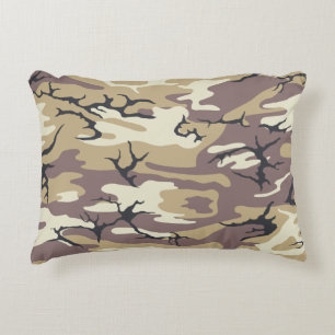 Brown Camo Decoratief Kussen