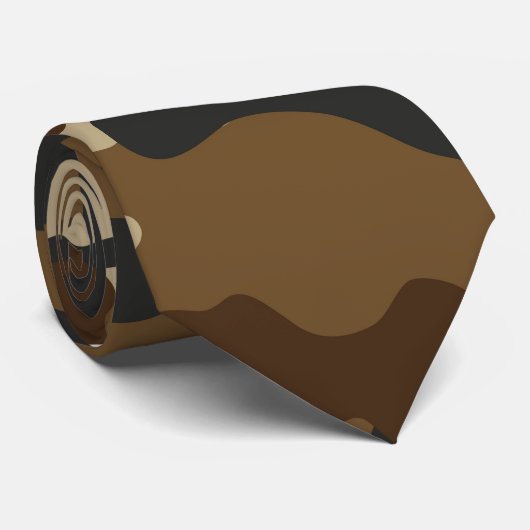 Brown Camo Stropdas (Opgerold)