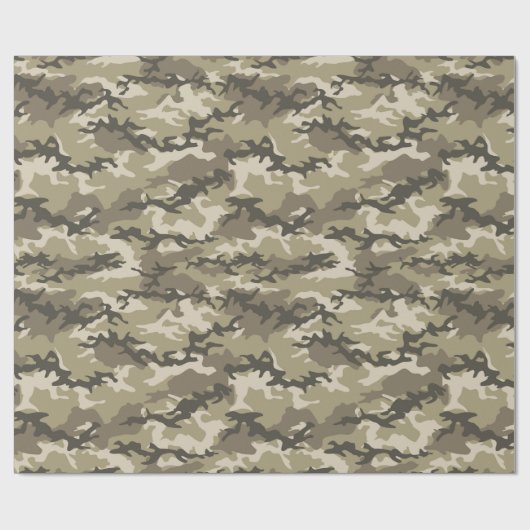 Brown Camouflage Cadeaupapier (Vlak)