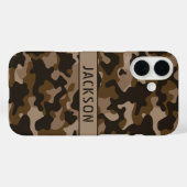 Brown Camouflage Personalized Case-Mate iPhone Case (Achterkant (horizontaal))