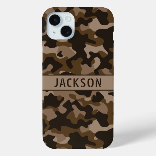 Brown Camouflage Personalized Case-Mate iPhone Case (Achterkant)