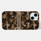 Brown Camouflage Personalized Case-Mate iPhone Case (Achterkant (horizontaal))