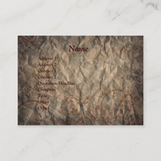 Brown Carte de visite Cheval de l'Ouest Grunge (Devant)