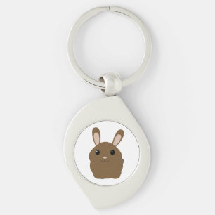 Brown Cartoon Bunny Sleutelhanger