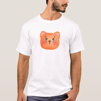 Brown Cat Schattige Gezicht T-shirt