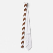 Brown Chevron Zig-Zag Pattern Stropdas (Achterkant)